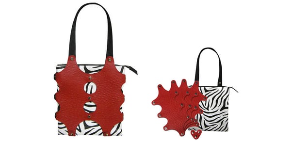 Image of SAC ZEBRE MODULABLE et son kit AUTRUCHE ROUGE