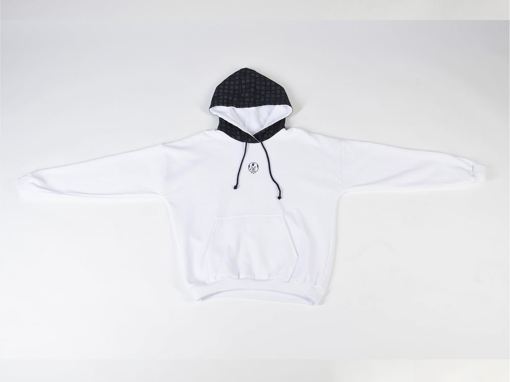 Image of White/Navy hoodie