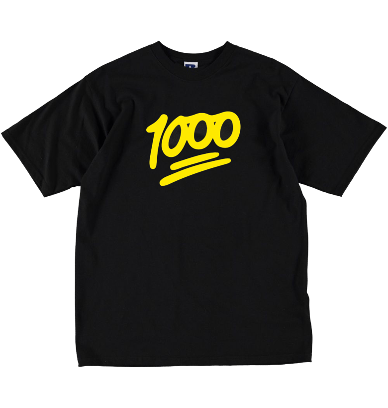 Image of 1000 Official T-shirt Black/Yellow