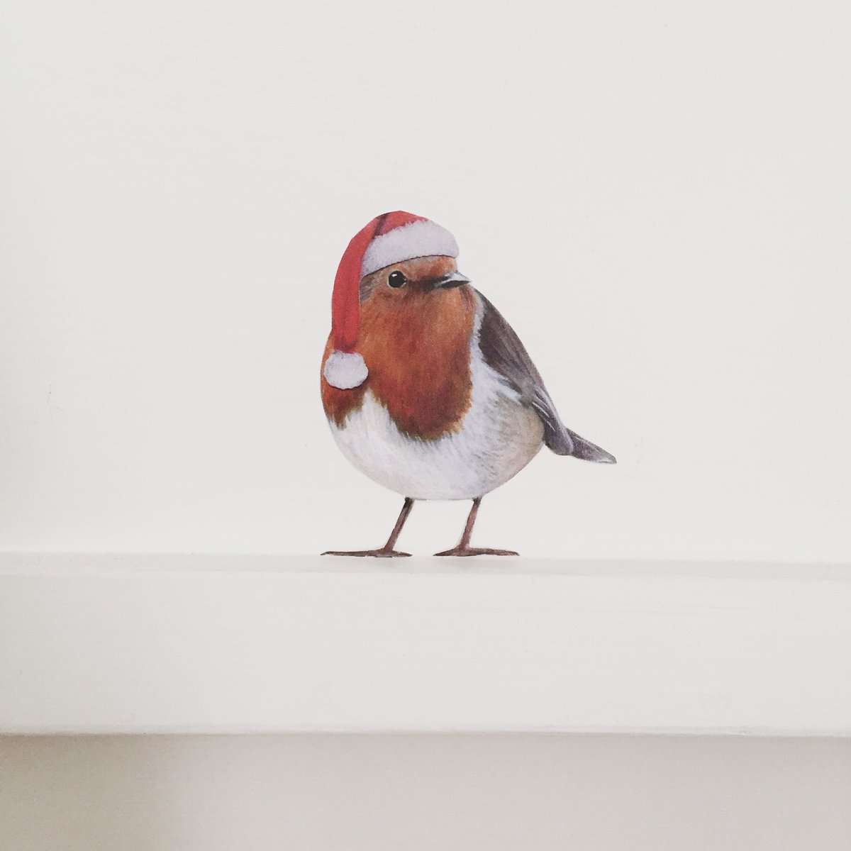 Image of Santa Bobbi Robin  ~ ~ Removable Wall sticker