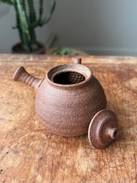 Image 5 of Red Clay Kyusu in Relaxed Pose (unglazed) - 170ml