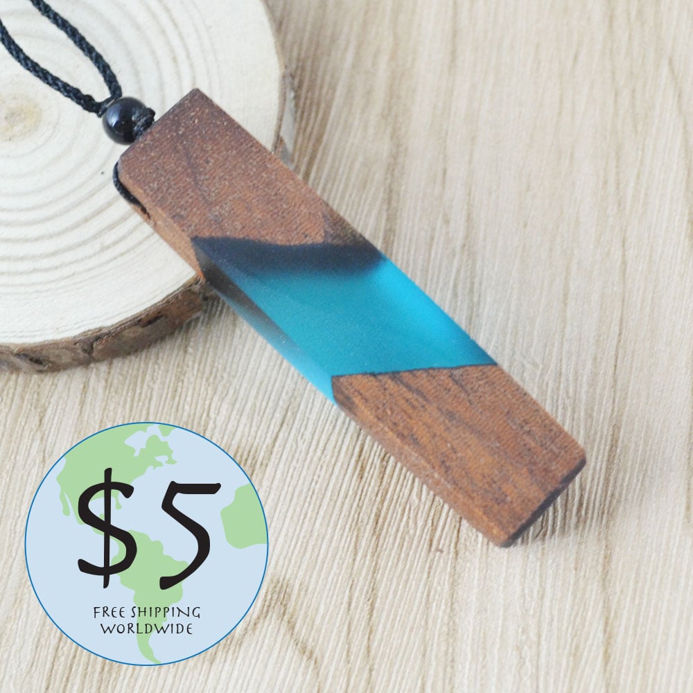 Image of Wood & Resin Necklace
