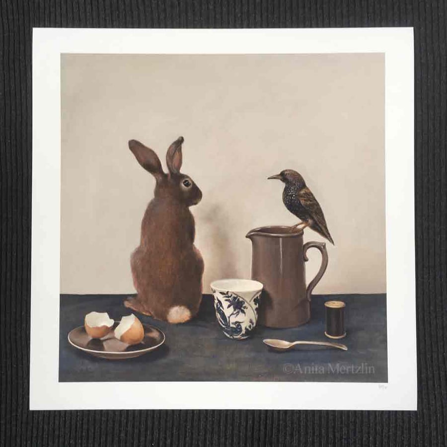 Image of 'and then the Starling said to the Rabbit' Print