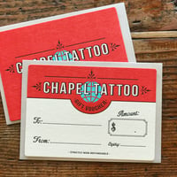 Image 1 of Tattoo Gift Voucher - Hard Copy Posted