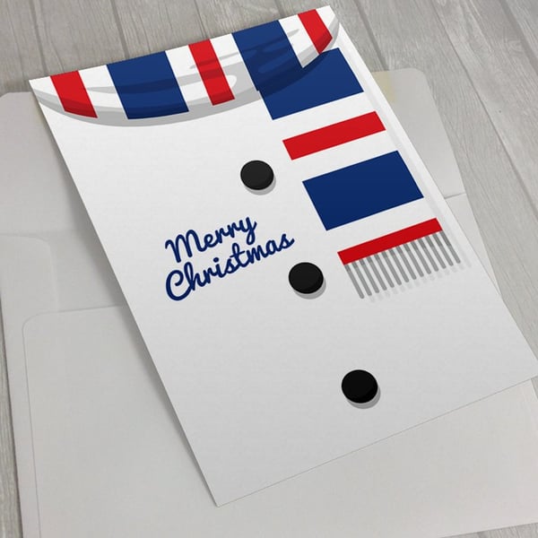 Image of Christmas Card - Snowman Rangers Scarf