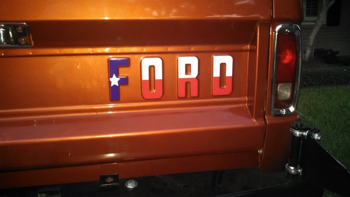 Image of Custom Early Bronco Tailgate Letters