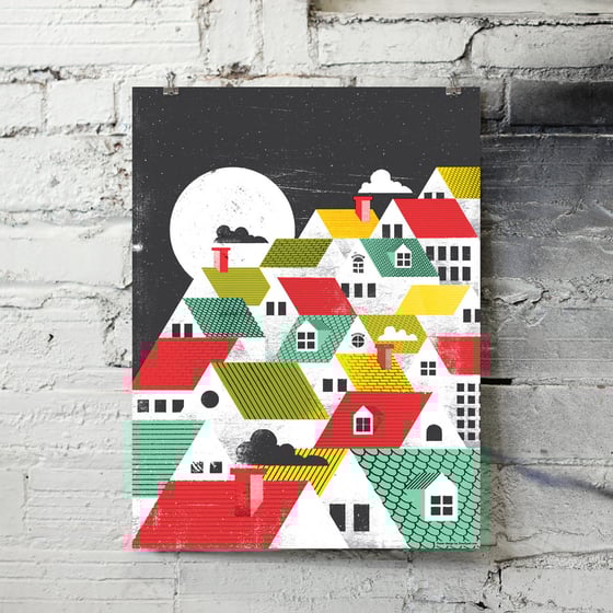 Image of Rooftops art print