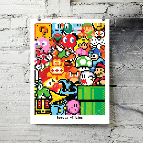 Image of Heroes & Villains art print