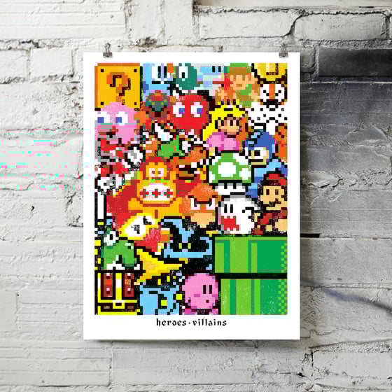 Image of Heroes & Villains art print
