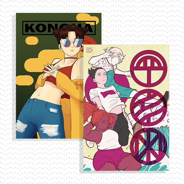 Image of NARUTO MINI-PRINTS: naruto fashion zine contributions