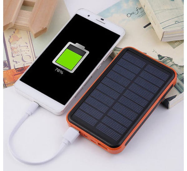 Image of Large Capacity Waterproof Portable Solar Power Bank Dual USB Solar Charger