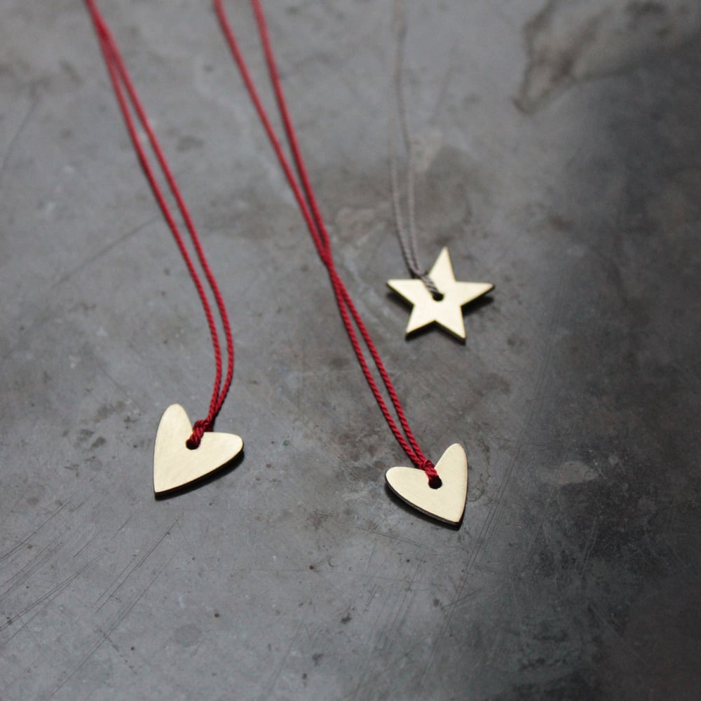 Image of TINY STAR + HEART NECKLACES