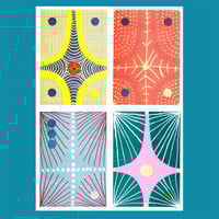 Image 1 of 'Just Let's Tessellate.' - A5 Risograph Print - Set of 4 Prints.