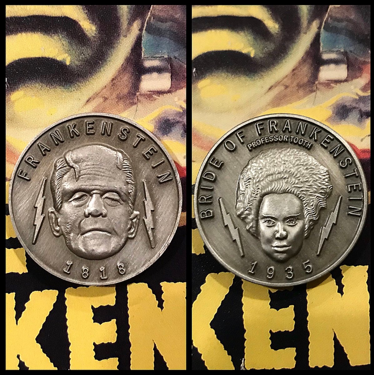 Universal Monster's Frankenstein’s Monster/Bride of Frankenstein Coin ...