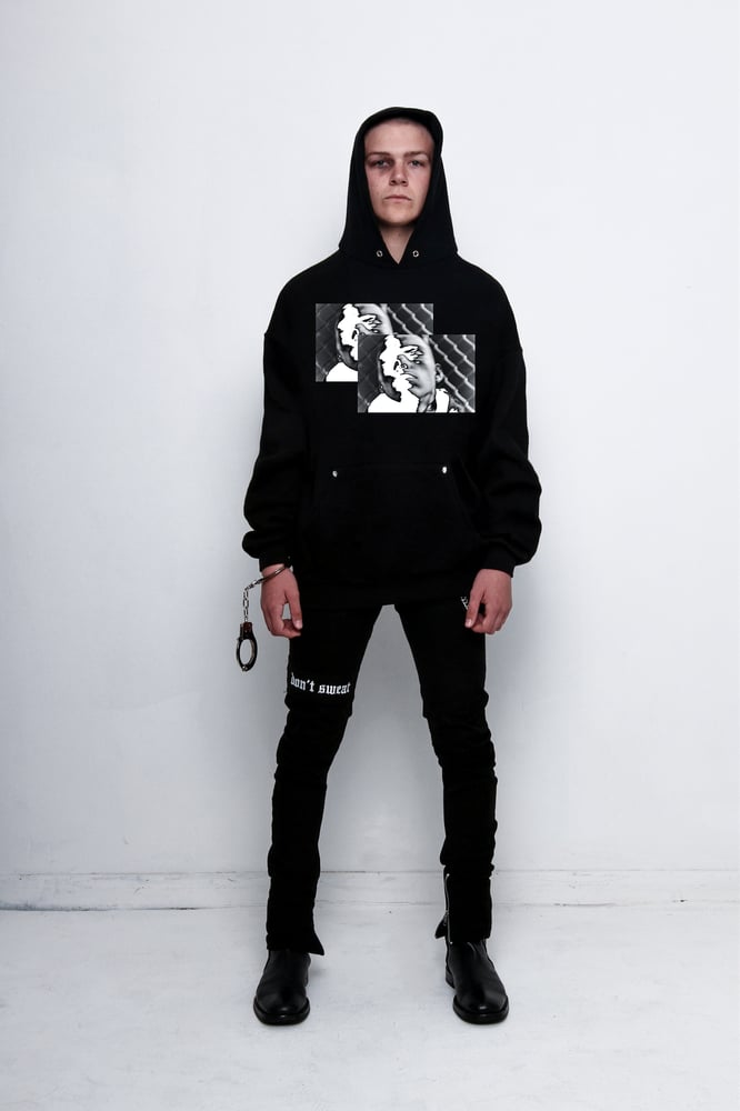 Image of "RUN AWAY" Hooded Sweatshirt