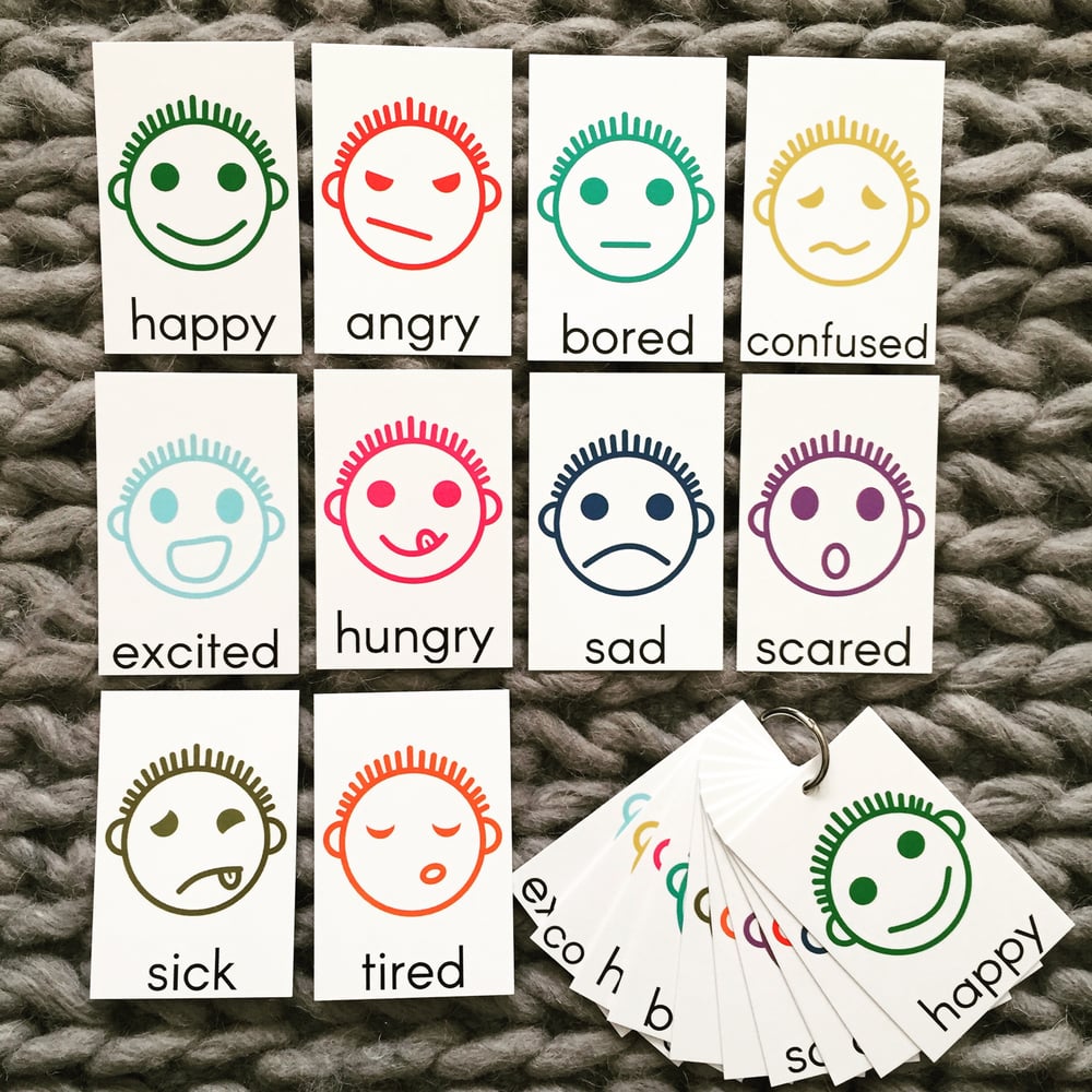 Image of 'BOY' I am feeling - emotion flash cards