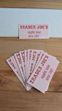 Image 1 of Trader Joe’s sapphic tease sticker