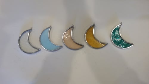 Image of *Mini Cresent Moon-stained glass
