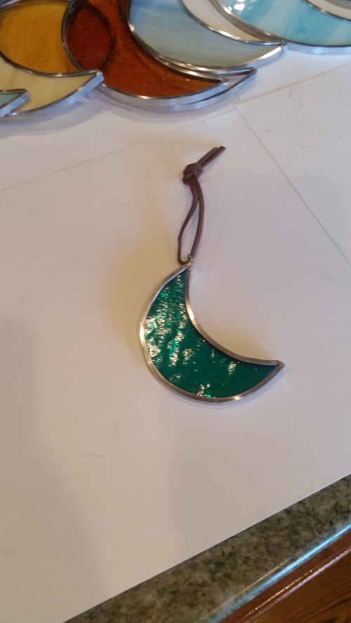 Image of *Mini Cresent Moon-stained glass