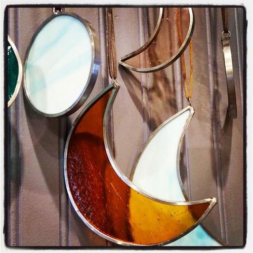 Image of *Large Cresent Moon-stained glass