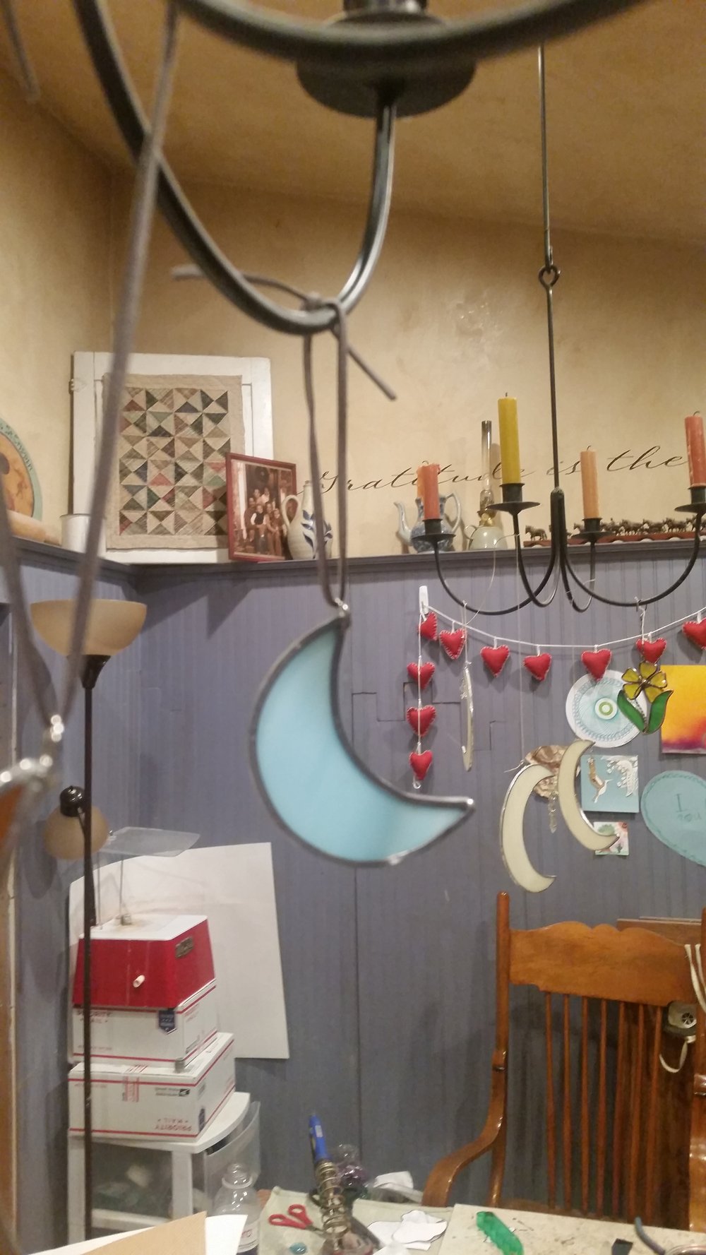 Image of *Mini Cresent Moon-stained glass