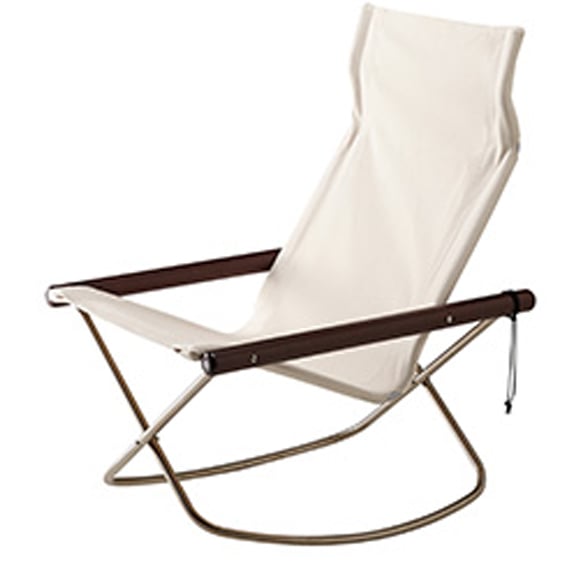 Image of NY Folding Chair X Rocking - Takeshi Nii Nychair X - Brown