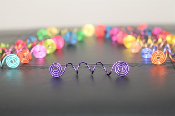 Image of (5)  or (10)  Assorted Swirl Hair Jewels