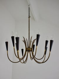 Image 1 of Brass Chandelier, 1950s
