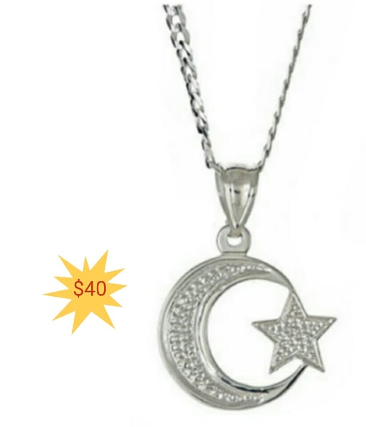 Image of Crescent moon & Star 20" Necklace