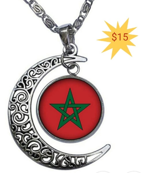 Image of Crescent moon & Moorish Star Necklace