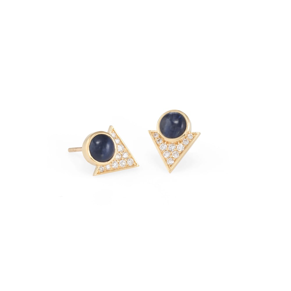 Image of Sapphire Pollux Earrings