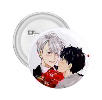 Image of Yuri!!! on Ice Button - Victor & Yuuri Valentines