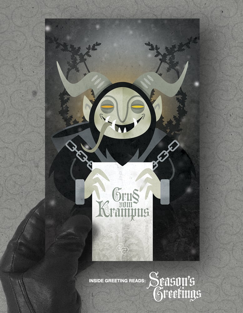 Image of Xmas card pack: 'Gruss vom Krampus'