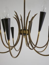 Image 2 of Brass Chandelier, 1950s
