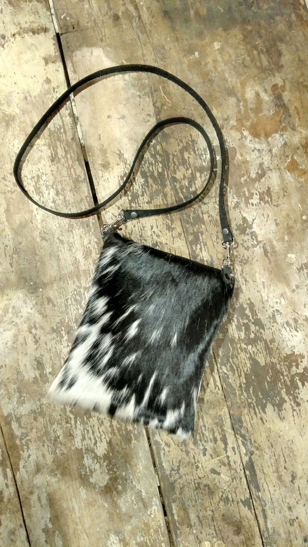 Image of Cowhide & Leather Bag - Handmade by Zoey's