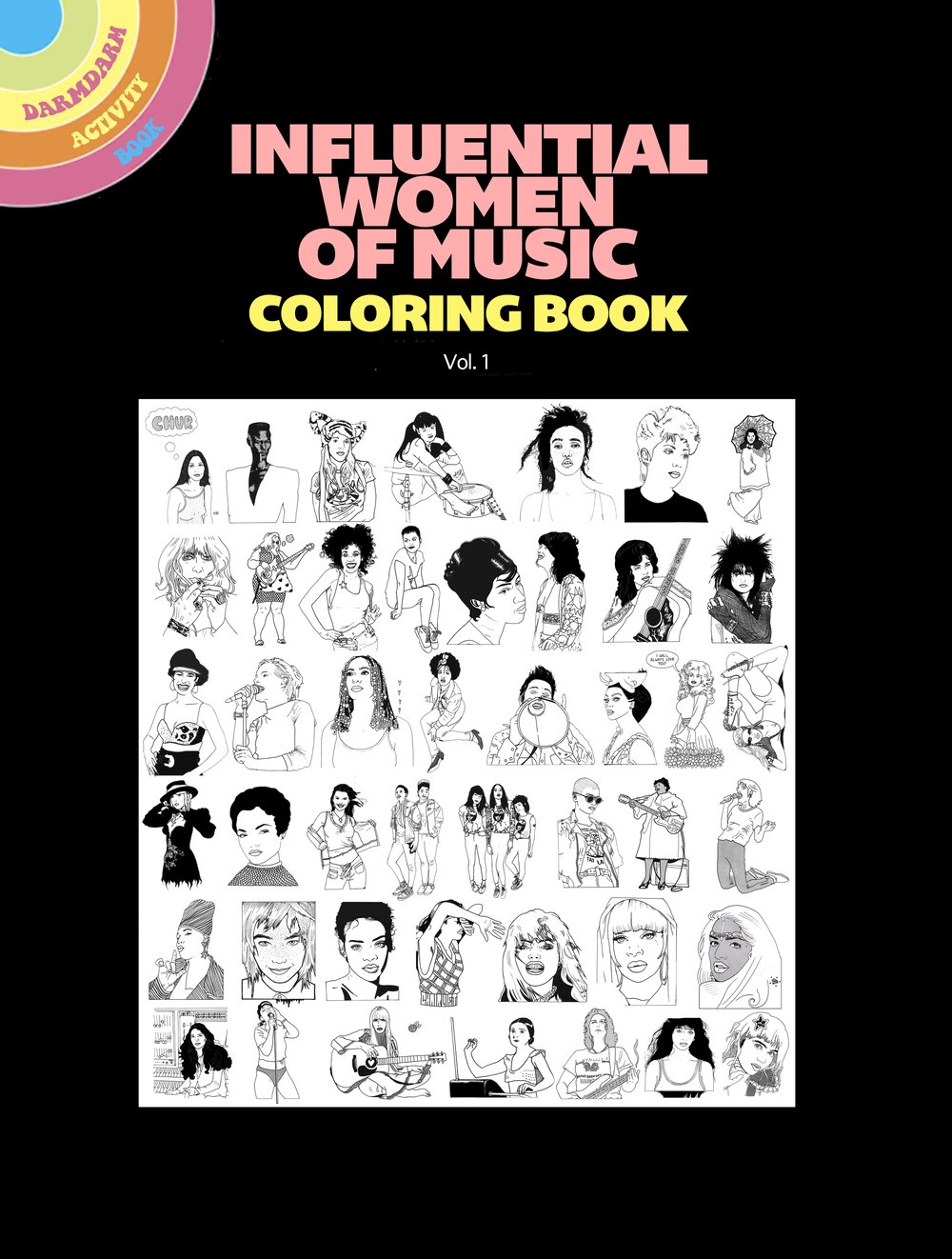 Influential Women of Music Coloring Book Vol. 1