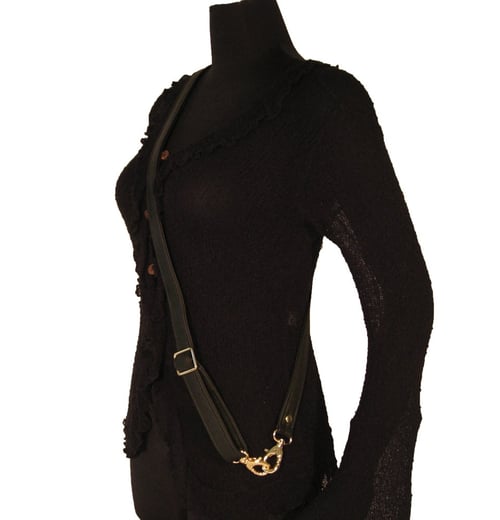 Image of Adjustable Crossbody Bag Strap - Choose Leather Color - 55" Maximum Length, 1" Wide, #17B Hooks