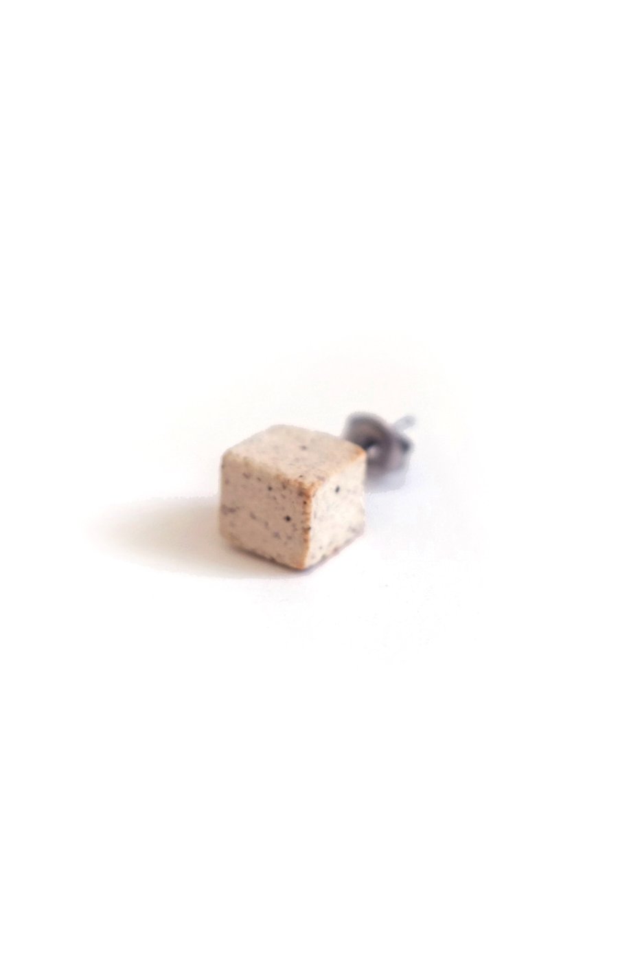 Image of sugar cube earring