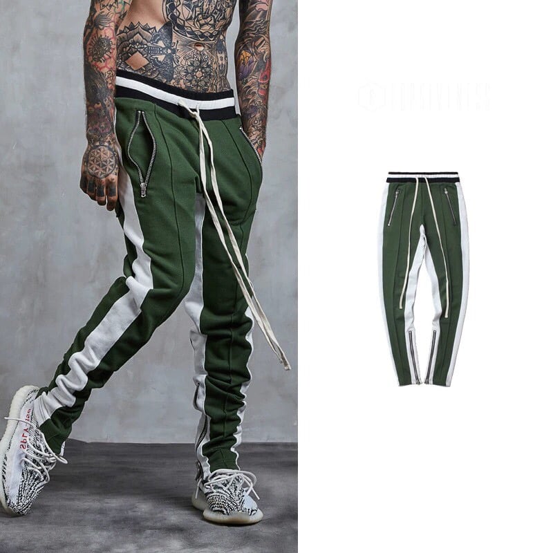 Image of Green Zip Track Pants