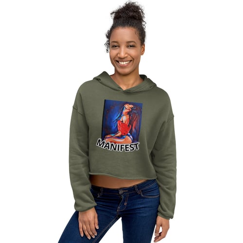 Image of "Manifest" Crop Hoodie