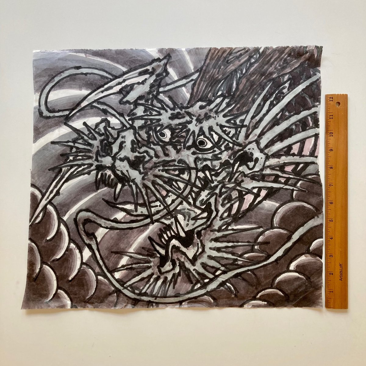 Spiky Dragon 15”x17”