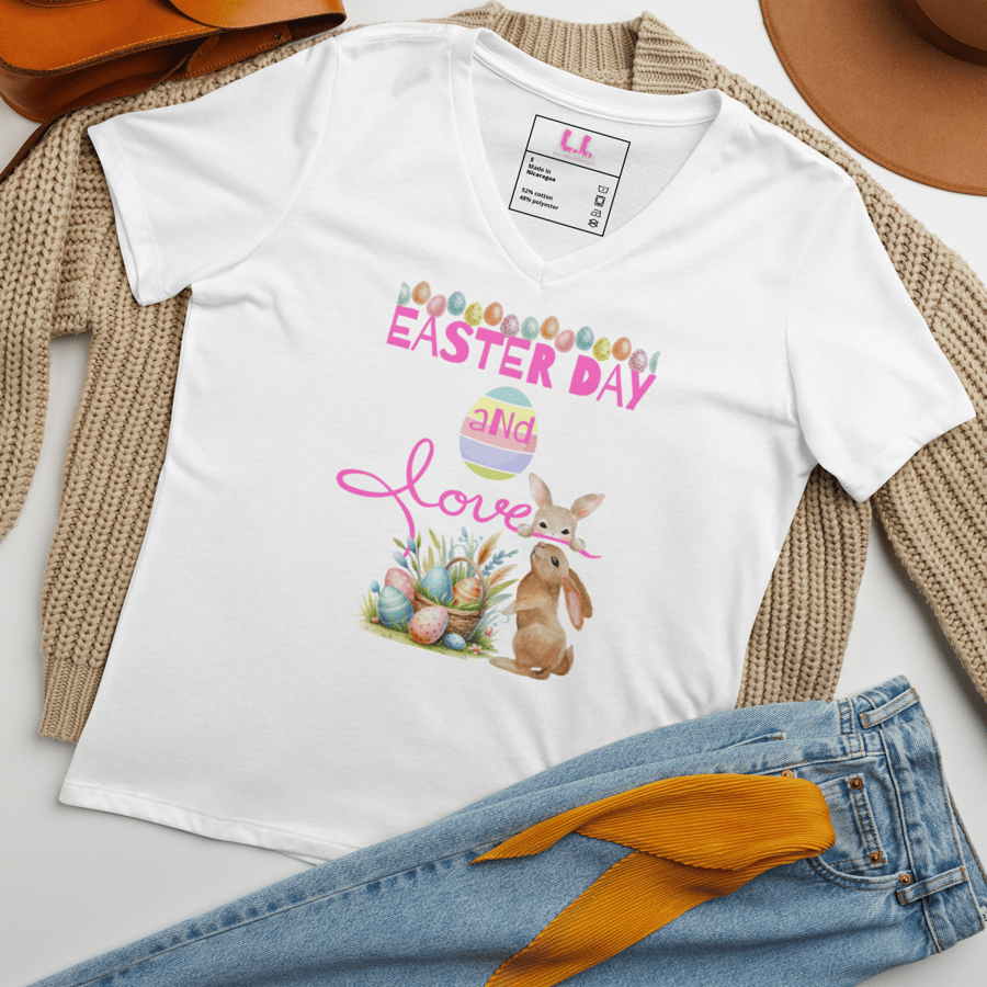 Image of Women’s Easter V-neck T-shirt