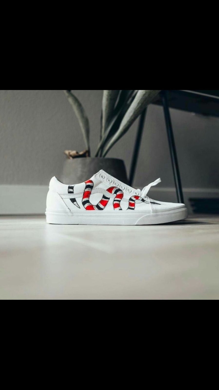 Gucci Snake Vans by Free ( White 
