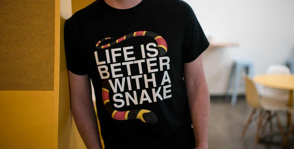 Image of "Life is better with a snake" T-shirt