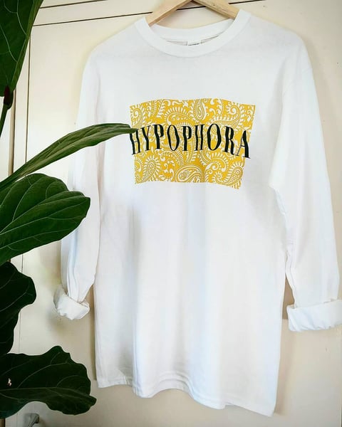 Image of 'Yellow Paisley' long sleeve T-Shirt
