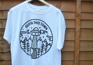 Image of UFO Circle T-shirt White ðŸ›¸