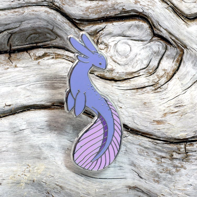 Enamel Pin: Purple Lake Monster | Leslie Levings