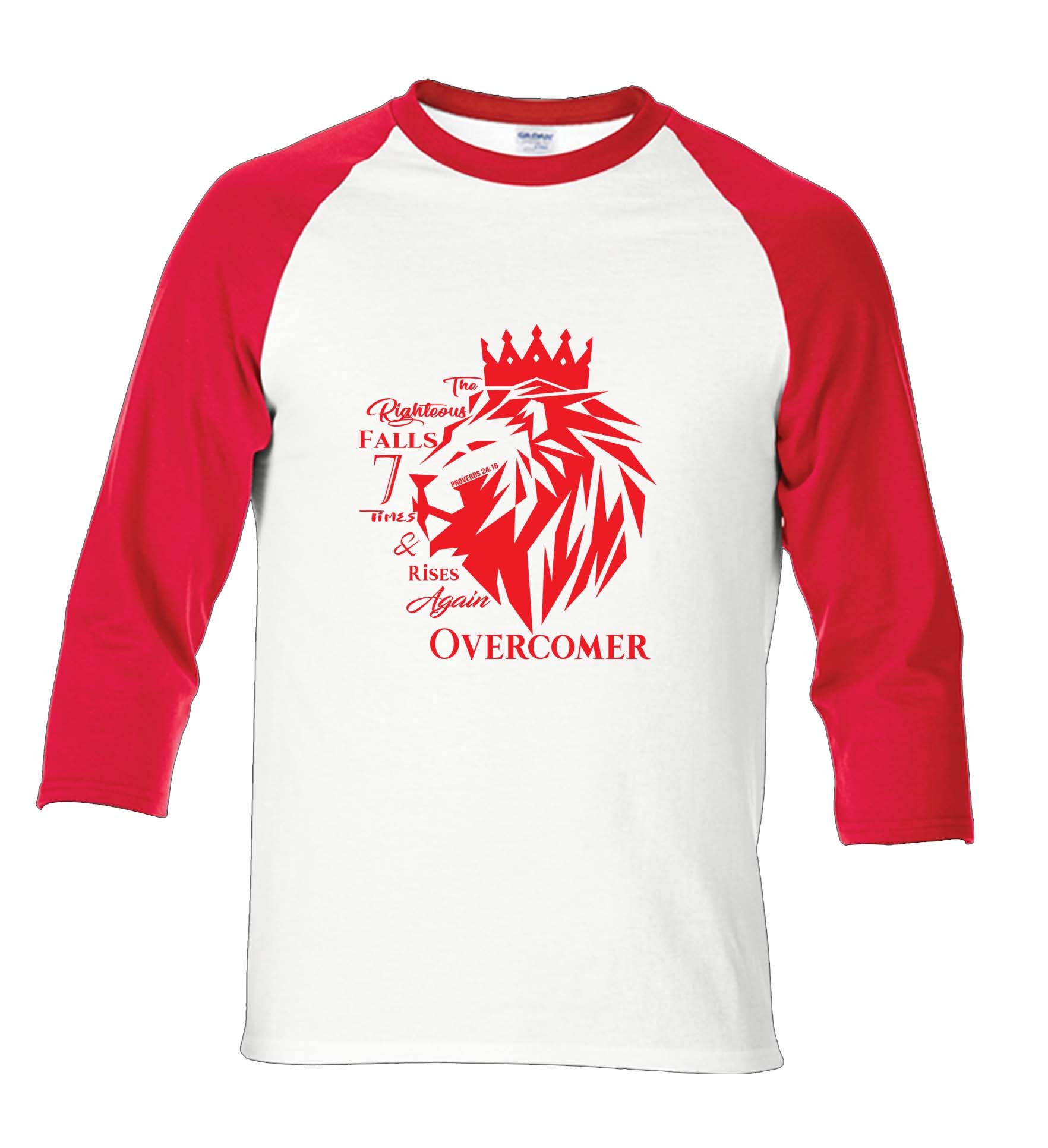 red and white raglan