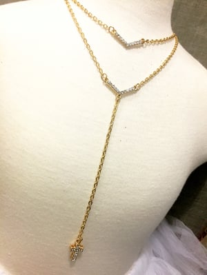 Image of Double Layered Cross Necklace set