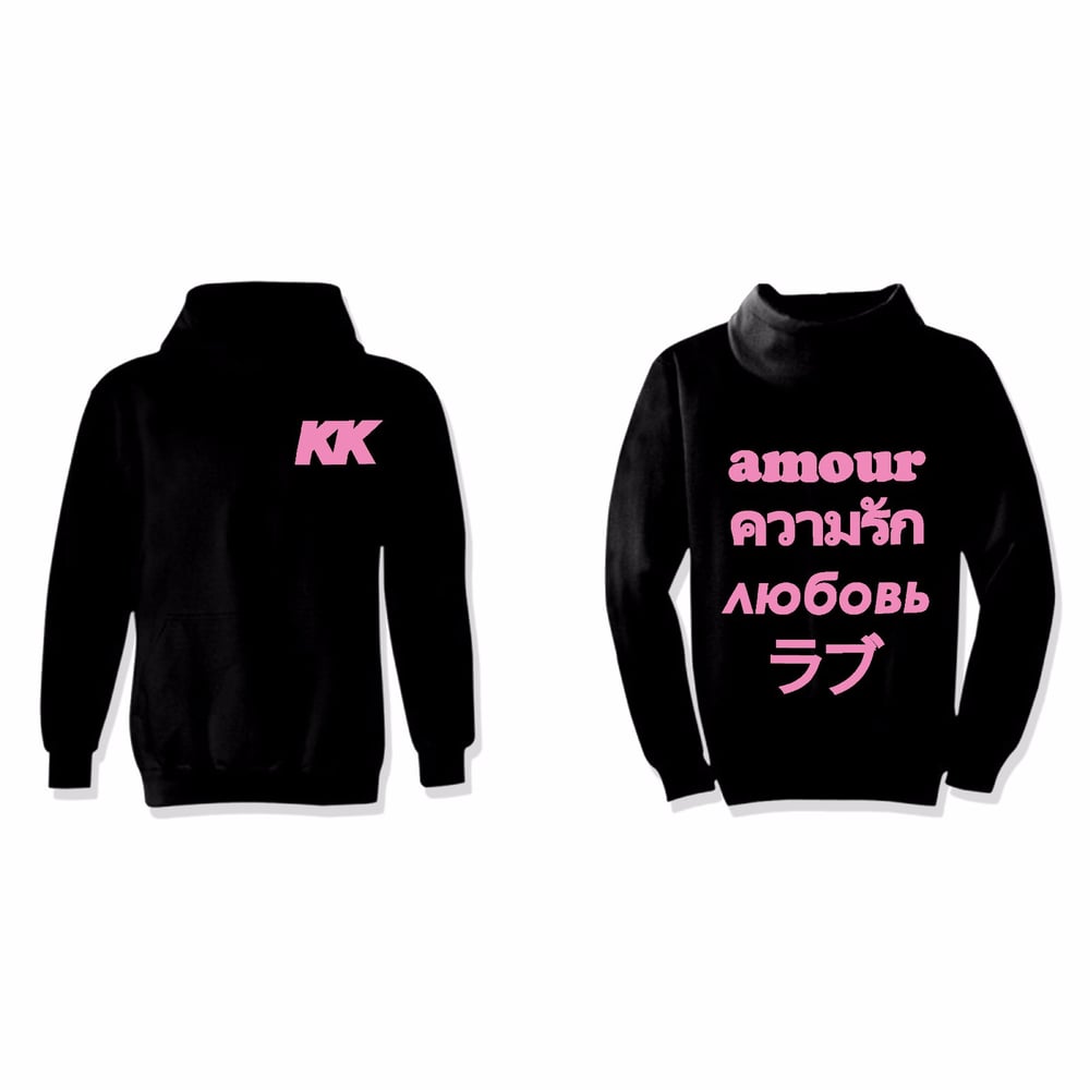 Image of Amour Hoodie (Black&Pink)